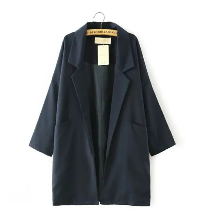 Boyfriend Wide Waist Lapel Notched Collar Casual Trench Windbreaker Big Pockets Loose Coat Outerwear Army Green 1
