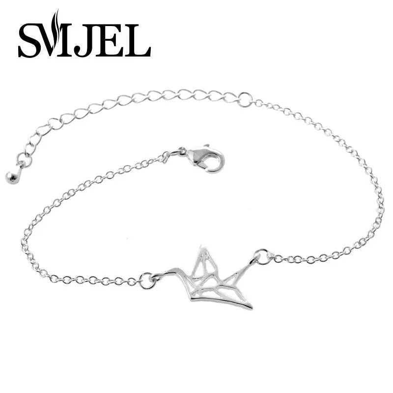 Bracelet Cute Animal Origami Crane Chain Bracelet Vintage Bird Charm Gold Bracelet Party Gifts B021 1