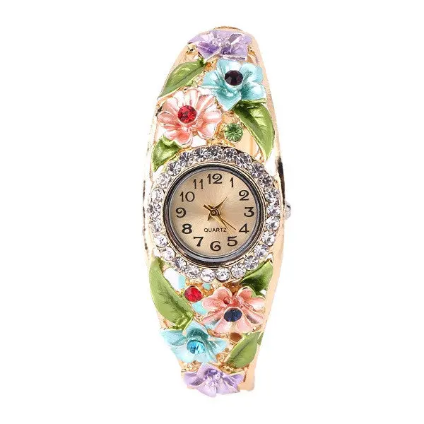 Bracelet Lady Quartz Wrist Watches 5 Color Optional Flower Shape 1