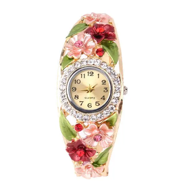 Bracelet Lady Quartz Wrist Watches 5 Color Optional Flower Shape 2
