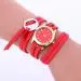 Bracelet Watch Women Dress Clock Pu Leather Weaving Gift Relogio Feminino 5