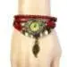 Bracelet Watch Women Dress Clock Vintage Design Weave Wrap Pu Leather Leaf Beads Wrist Quartz Relogio Feminino 2
