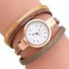 Bracelet Watch Women Dress Clock Wave Point Analog Pu Leather Band Relogio Feminino 3