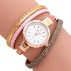 Bracelet Watch Women Dress Clock Wave Point Analog Pu Leather Band Relogio Feminino 4