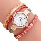 Bracelet Watch Women Dress Clock Wave Point Analog Pu Leather Band Relogio Feminino 5