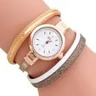 Bracelet Watch Women Dress Clock Wave Point Analog Pu Leather Band Relogio Feminino 6