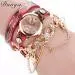 Bracelet Watch Women Luxury Heart Pendant Rhinestone Crystal Relogio Feminino Dress Clock 4