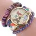 Bracelet Watch Women Relogio Feminino The Sleek Stylish Chic Knit Dress Clock Tower Pattern Ladies Decorative Gift 1