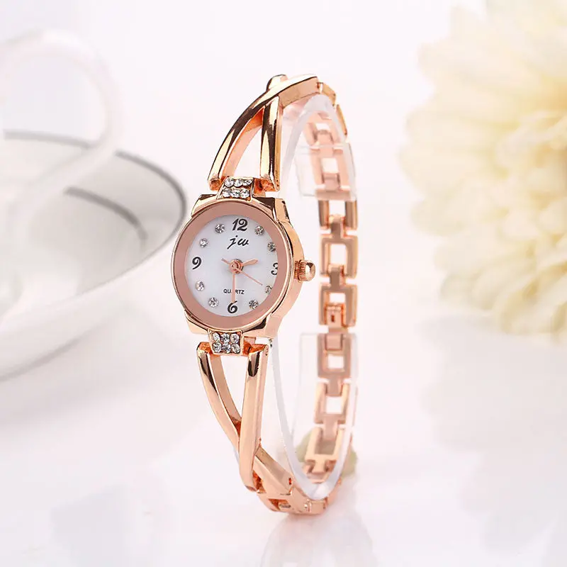 Bracelet Watch Women Rhinestone Crystal Bangle Dress Clock Quartz Ol Ladies Stainless Steel Band Relogio Feminino 2
