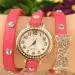 Bracelet Watch Women Rhinestone Crystal Dress Clock Bowknot Gift Pu Leather Quartz Relogio Feminino 3