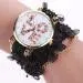 Bracelet Watch Women Rhinestone Crystal Dress Clock Lace Wrap Around Synthetic Chain Analog Quartz Relogio Feminino 1