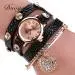 Bracelet Watch Women Rhinestone Crystal Dress Clock Luxury Heart Pendant Relogio Feminino 1