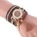 Bracelet Watch Women Rhinestone Crystal Dress Clock Weave Pu Leather Lady Relogio Feminino 3