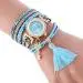 Bracelet Watch Women Rhinestone Crystal Dress Clock Weave Pu Leather Lady Relogio Feminino 4