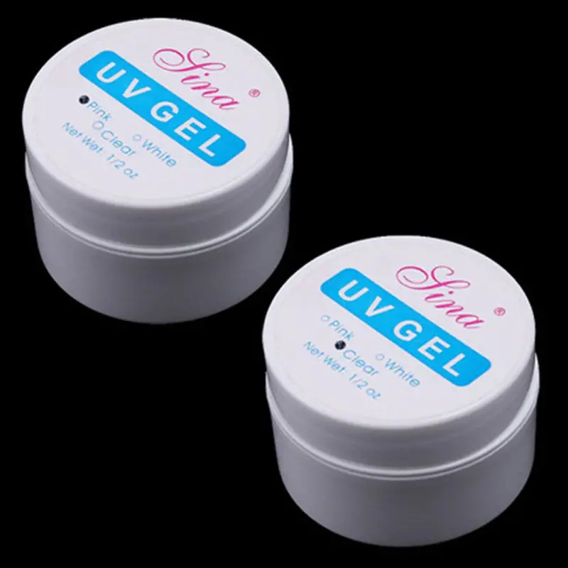 Brand 2In1 Clear Pink Uv Builder Gel Acrylic Nail Art Tips Manicure 1