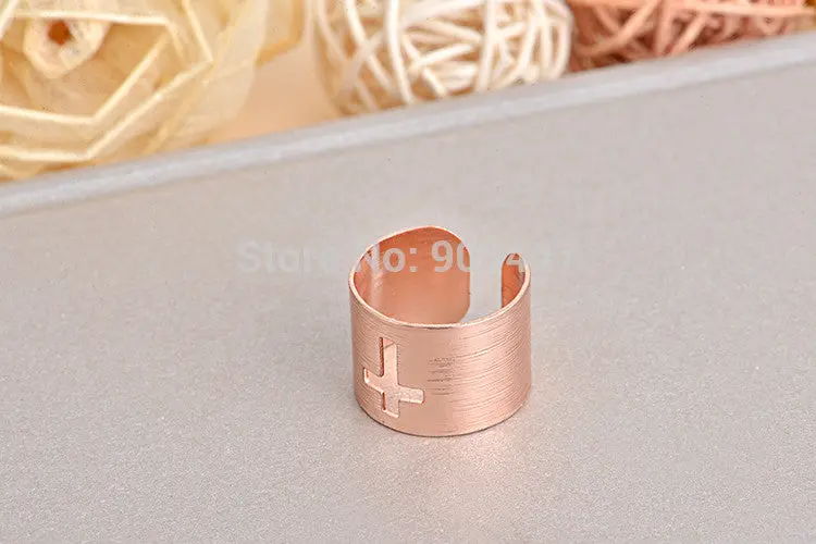 Brass Band Ring,Cross Ring,Adjustable Ring Gift R221 3