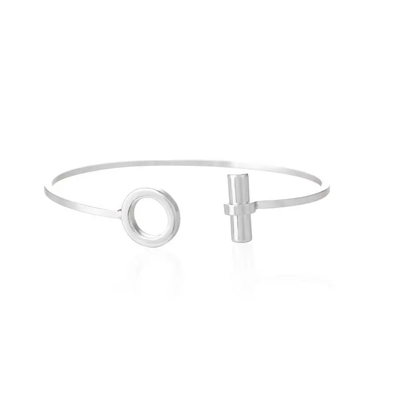 Brass Material Open Circle With Bar Bangles Wedding Gifts G051 2
