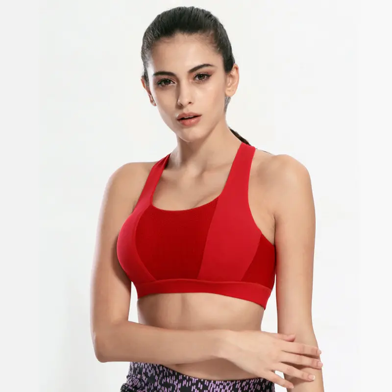 Breathable Sports Yoga Fitness Padded Running Push Up Seamless Top Bra 1
