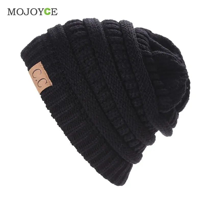 Bubble Knit Slouchy Baggy Beanie Oversize Hat Ski Slouchy Cap Skull Knitted Hats For Women Gorro Hat Gorro 1
