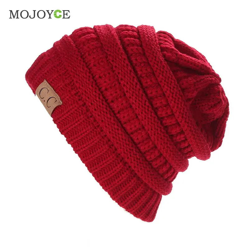 Bubble Knit Slouchy Baggy Beanie Oversize Hat Ski Slouchy Cap Skull Knitted Hats For Women Gorro Hat Gorro 4