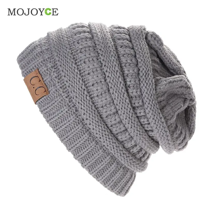 Bubble Knit Slouchy Baggy Beanie Oversize Hat Ski Slouchy Cap Skull Knitted Hats For Women Gorro Hat Gorro 5