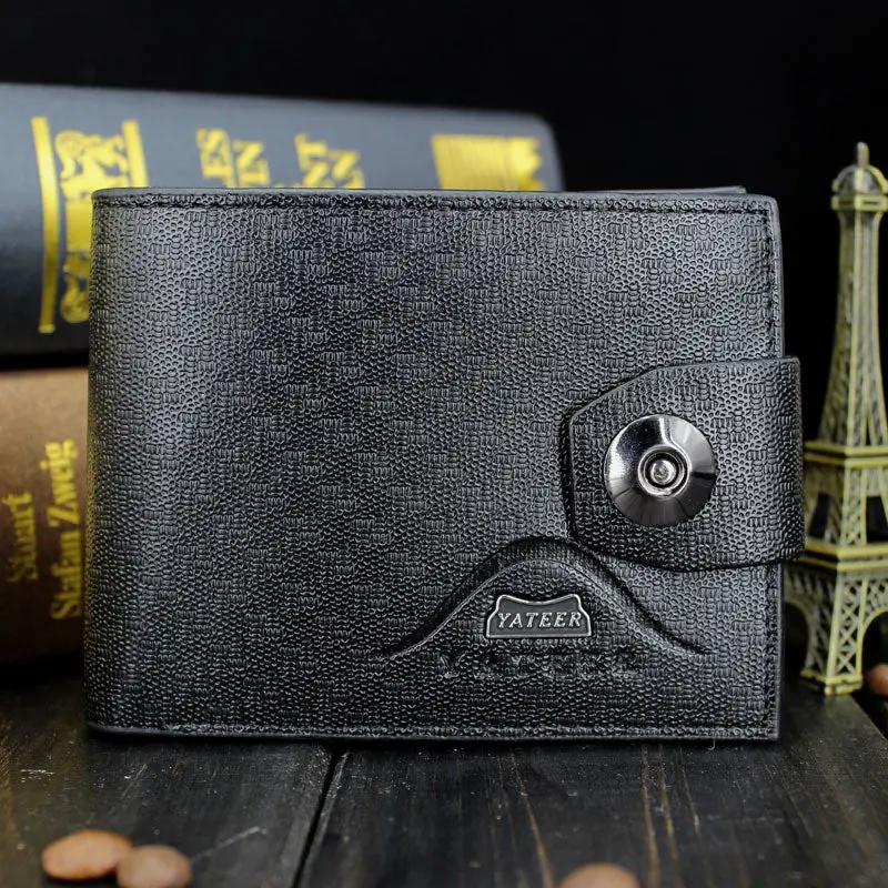 Business Style Leather Wallets Men Luxury Purses Men Card Holder 2