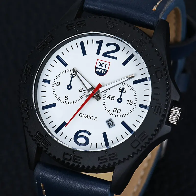 Business Watch Men Relogio Masculino Military Leather Waterproof Date Quartz Analog Army Mens Watches Top Luxury 2