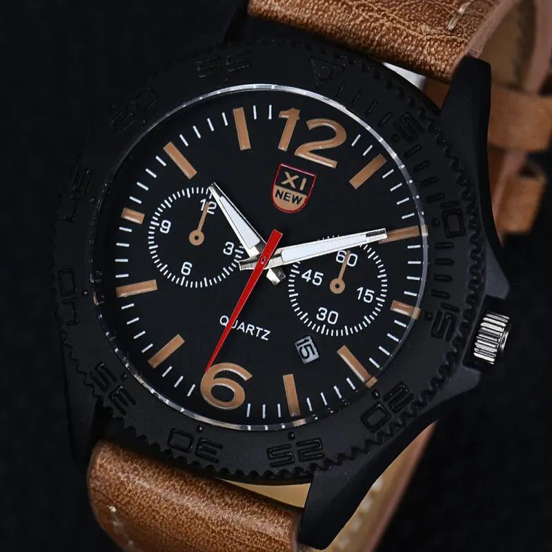 Business Watch Men Relogio Masculino Military Leather Waterproof Date Quartz Analog Army Mens Watches Top Luxury 3