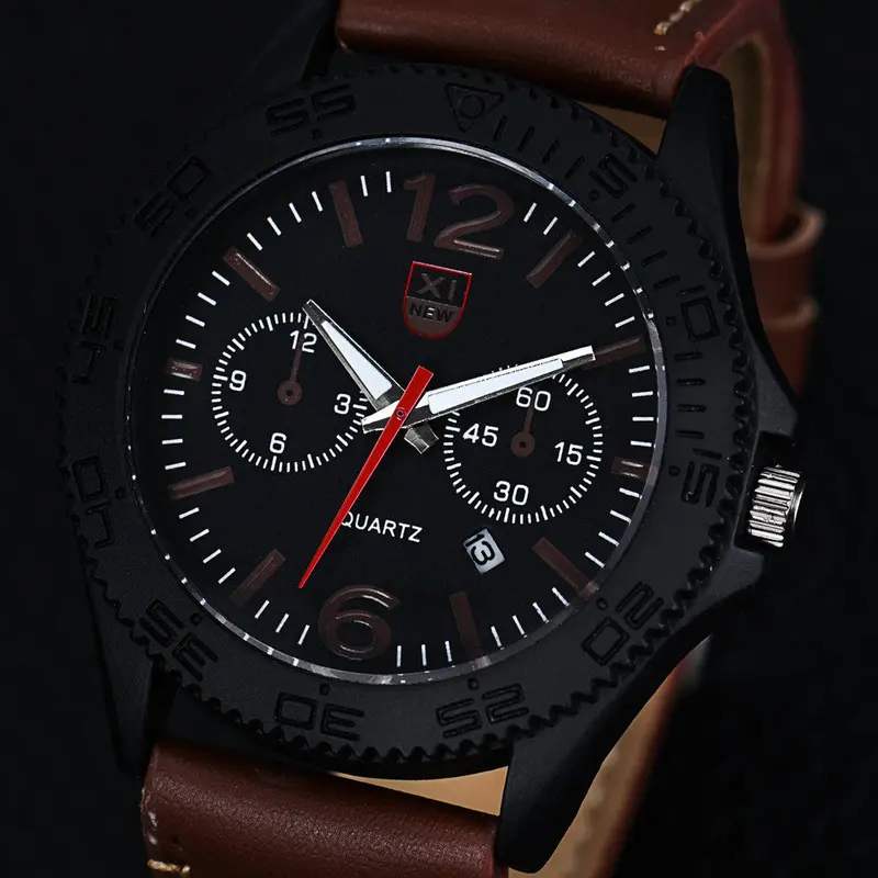 Business Watch Men Relogio Masculino Military Leather Waterproof Date Quartz Analog Army Mens Watches Top Luxury 4