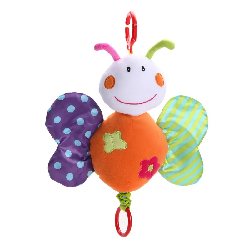 Butterfly Baby Toy Infant Mobile In The Crib Musical Baby Rattle Kids Toys For Babies Bell Doll Plush Toys 1