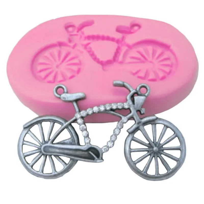 Cake Decorating Tools Bicycle Shape 3D Silicone Fondant Mould Cake Cupcake Mold Design Chocolate Mould Bake Ware 84810 1