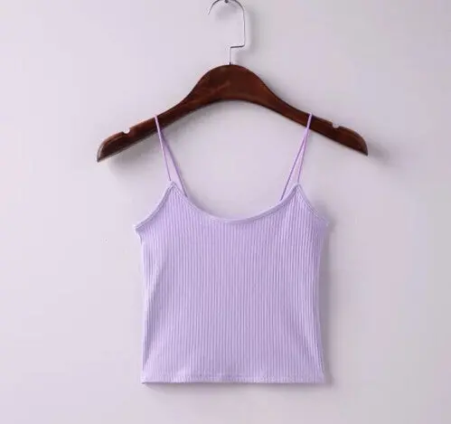 Camis Bralette Bustier Crop Top Camisetas Strappy Bra Tank Vest Elastic Straps Tee Femme S M 6 Colors 11