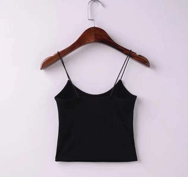 Camis Bralette Bustier Crop Top Camisetas Strappy Bra Tank Vest Elastic Straps Tee Femme S M 6 Colors 3