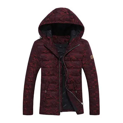 Camouflage Thick Jackets And Costs Warm Hoodedparkas Casual Overcoats Slim Fits S- 1