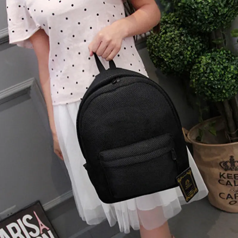 Candy Color Backpack School Bags For Teenagers Casual Gridding Bag Mochila Backpack Women Ladies Satchel Shoulder Rucksack 1