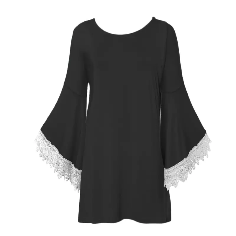 Candy Color Elegant Lace Dress Women Designer Women Dresses Dress Women Loose Flare Sleeve Dress Plus Size Xxl 3