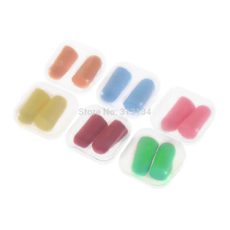 Candy Color Soft Foam Ear Plugs Tapered Travel Sleep Noise Prevention Earplugs Noise Reduction For Travel Sleeping 2