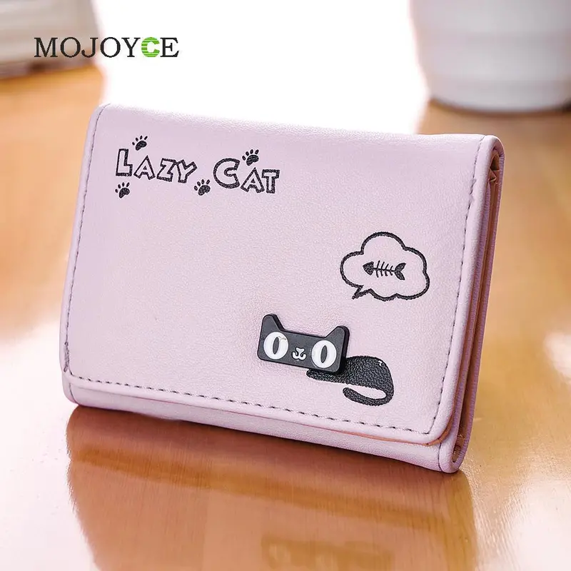 Candy Color Women Wallets Girl Purse Card Holder Cartoon Pu Leather Clutch Bag Handbag Carteira Womens Wallets And Purses 1