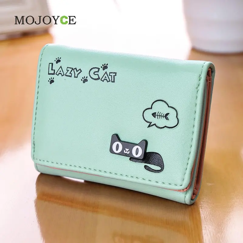Candy Color Women Wallets Girl Purse Card Holder Cartoon Pu Leather Clutch Bag Handbag Carteira Womens Wallets And Purses 4
