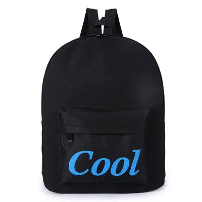Canvas Backpacks Student School Bag Letter Print Rucksack Women Men Travel Pack Laptop Graffiti Bolsa Mochila 1