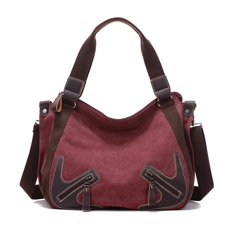 Canvas Bag Women Hbags Patchwork Large Tote Women Shoulder Bag Hbag Sac Femme Casual Bolsos Mujer 4