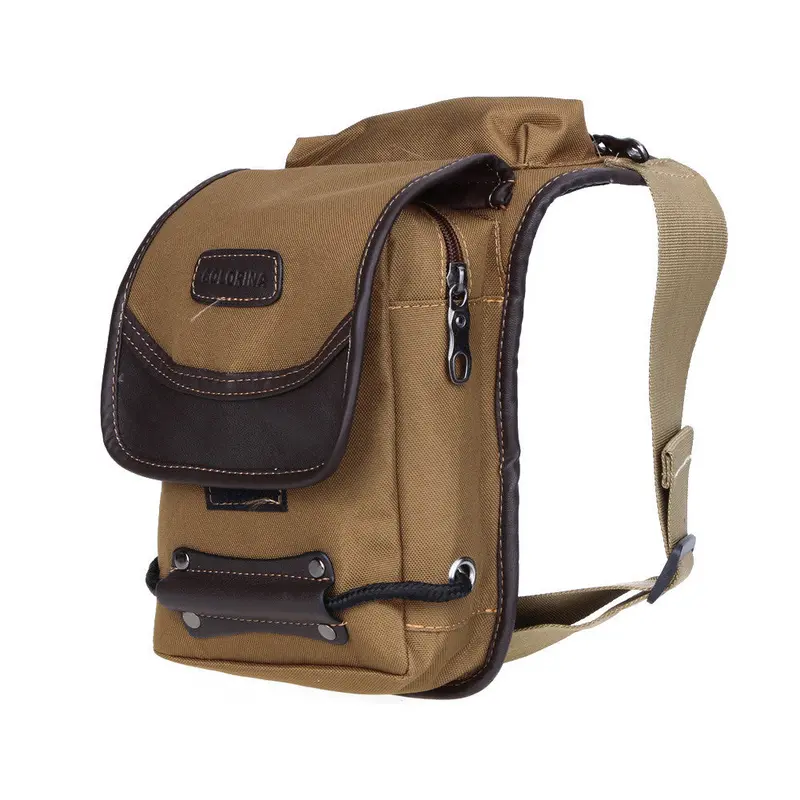 Canvas Drop Waist Leg Bag Waist Pack Male Belt Bicycle And Motorcycle Pack Military Riding Messenger Bag Camouflage Drop Pack 4