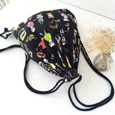 Canvas Women Backpack Printing School Bags For Teenagers Ladies Backpacks Rucksack Girls Mochila 1