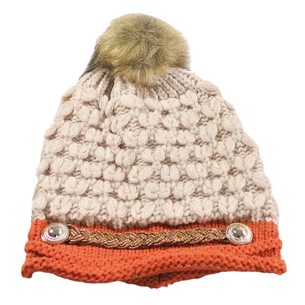 Cap Women Casual Hip-Hop Hats Knitted Wool Skullies Beanie Hat Warm Hat 1