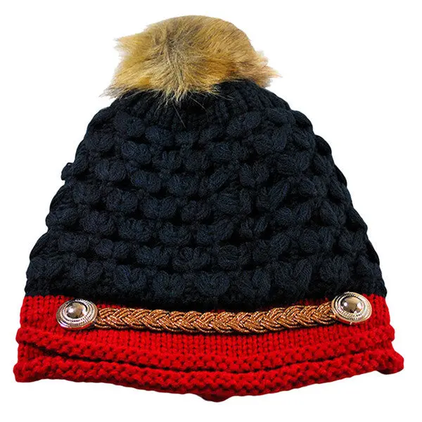 Cap Women Casual Hip-Hop Hats Knitted Wool Skullies Beanie Hat Warm Hat 3