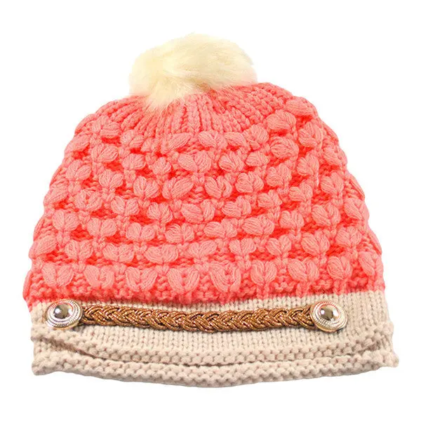 Cap Women Casual Hip-Hop Hats Knitted Wool Skullies Beanie Hat Warm Hat 4