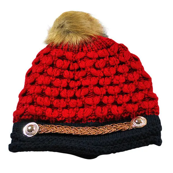 Cap Women Casual Hip-Hop Hats Knitted Wool Skullies Beanie Hat Warm Hat 5