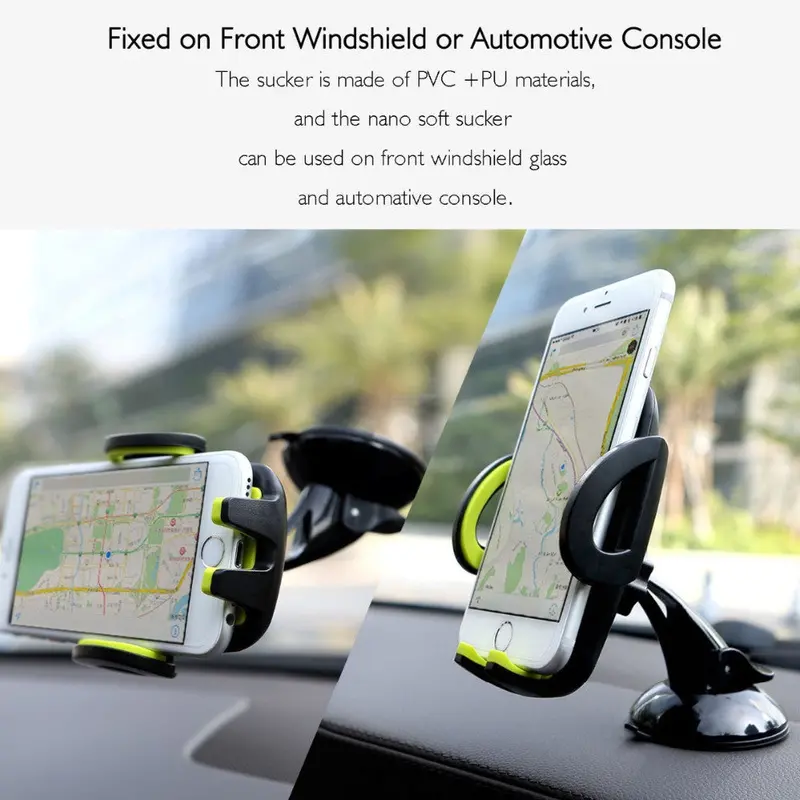 Car Mobile Phone Holder Stand For Iphone 6 Plus/5S For Samsung Galaxy S6 S7 Edge S5 Support 6.0 Inch 360 Rotate 1