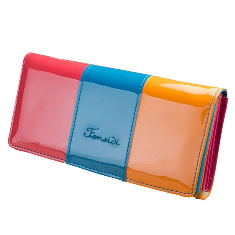 Carteira Feminina Candy Color Patchwork Wallet Women Bag Long Purse Cluth Women's Casual Wallets Handbags For Girls &150247 1