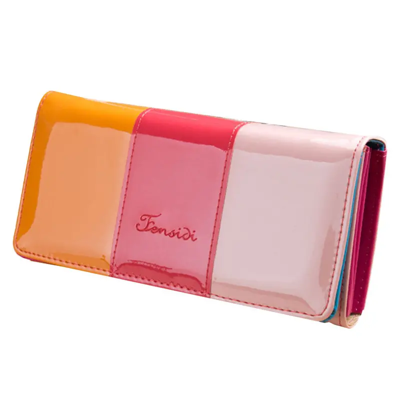 Carteira Feminina Candy Color Patchwork Wallet Women Bag Long Purse Cluth Women's Casual Wallets Handbags For Girls &150247 5